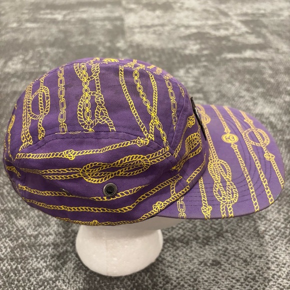 Stussy Capz Five Panel Rope Chain Hat Purple One Size Strapback Cap Streetwear - Picture 4 of 5